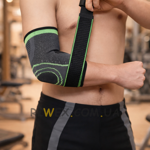 Еластичний спортивний компресійний бандаж-налокітник на лікоть (205/1612)