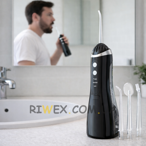 Портативний акумуляторний іригатор для порожнини рота з насадками USB Type-C (509/3104)