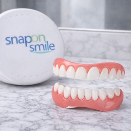 Знімні вініри для зубів Smile Veneers, на дві щелепи Snap On Smile в кейсі(AX)