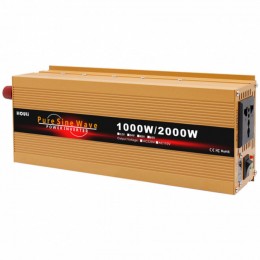 Перетворювач напруги з чистою синусоїдою 2V/220V HOULI 1000/2000Вт 12-220V