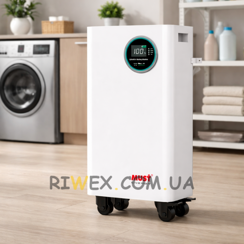 Акумуляторна батарея на колесах Must LiFePO4 LP16-48300 51.2V 300Ah, 15.36kWh 6000 циклів 117 кг (ISML)