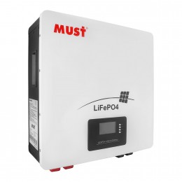 Акумуляторна настінна батарея MUST LP16-24100 2.5KW 25,6V 100 Ah LiFePO4 (ISML)