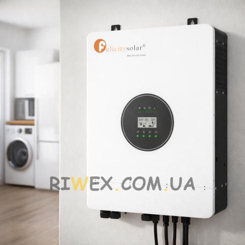 Гібридний настінний інвертор-перетворювач напруги FELICITY INVERTER IVEM 8048-II 8 KW 48 V (ISML)