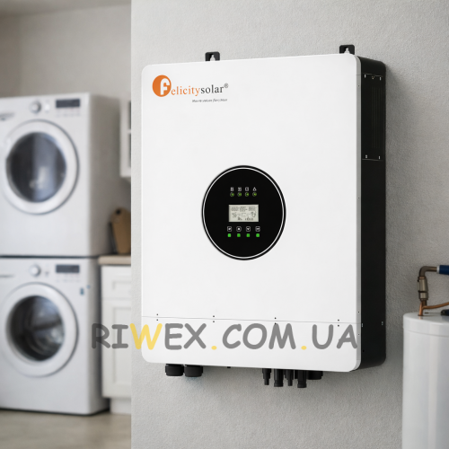 Гібридний настінний інвертор-перетворювач напруги FELICITY INVERTER IVEM 6048-II 6 KW (ISML)