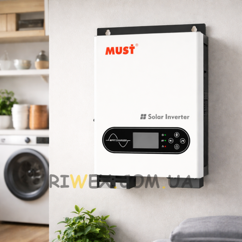 Гібридний настінний інвертор-перетворювач напруги MUST PV18-6248, 6200W, 48V (ISML)