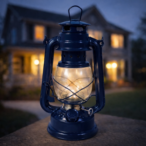 Гасовий світильник з кільцем для підвішування Летуча миша 38 см Темно-синій (TOL)