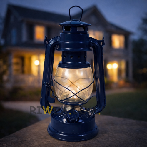 Гасовий світильник з кільцем для підвішування Летуча миша 38 см Темно-синій (TOL)