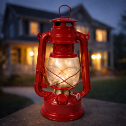 Гасовий світильник з кільцем для підвішування Летуча миша 38 см Червоний (TOL)