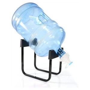 Похила підставка для пляшки 19 л, з краном металева конструкція для дому, офісу, дачі, кафе, Чорний (SHAF)