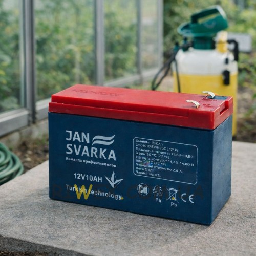 Акумуляторна батарея JANSVARKA 12В 10 А/год для інструменту і садової техніки P-1497 (JS/1497)