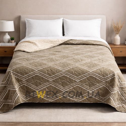 Покрывало из перкаля Lisa 200х220 см Геометрический ромб случайный цвет (LIS)