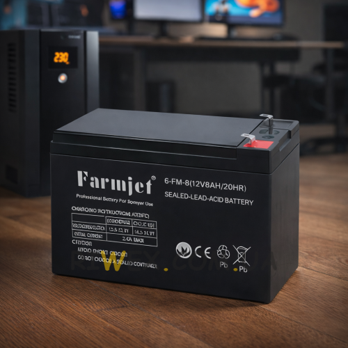 Акумулятор свинцево-кислотний Farmjet 6-FM-8 12V (8Ah) 20HR (MOM)