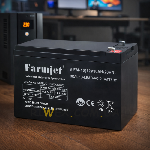 Акумулятор свинцево-кислотний Farmjet 6-FM-10 12V (10Ah) 20HR (MOM)