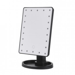 Настольное косметическое зеркало Mirror c LED подсветкой 16 светодиодов Черный