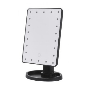 Настільне косметичне дзеркало Mirror c LED підсвічуванням 16 світлодіодів Чорний