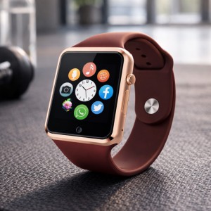 Універсальний смарт-годинник Smart Watch A1 контроль активності, 400 mAh, Золотий