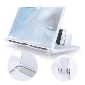Підставка під телефон, планшет ЗD збільшувальне скло для екрану Enlarged Screen Білий