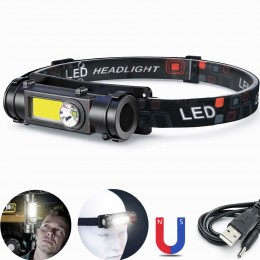 Налобный LED фонарь BL-211 с магнитом и USB зарядкой, 150Lm, водозащита, аккумуляторная XPE COB (212/7846) Налобный LED фонарь BL-211 с магнитом и USB зарядкой, 150Lm, водозащита, аккумуляторная XPE COB (212/7846)