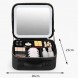 Портативна дорожна косметичка-органйзер з відділеннями з дзеркалом та підсвіткою, Чорний (JM/7590)