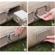 Двуспальная надувная кровать высокая 200×150×40 см аккумуляторный насос , 2 подушки, бежевая (JM/6063)