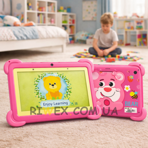 Дитячий планшет Smart Cool Kids C12 для дітей 8 ГБ ОЗП / 256 ГБ ПЗП Android дисплей 7 дюймів Рожевий (509/4262)