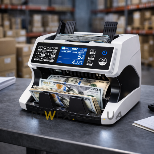 Рахункова машинка для грошей Model-920 {1+7} з автентифікацією ІЧ УФ магнітна UAH USD EUR (JM/6198)