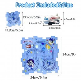 Розвиваюча дитяча іграшка-пазл з машинками 5PCS Rail Car Синій (509/3548)
