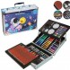 Набір для творчості, малювання (олівці, фарби, маркери) в кейсі "Космонавт" 145 шт. предметів алюмінієва валіза Синій (509/4658)