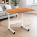 Комп'ютерний приліжковий стіл для ноутбука на колесах з регулюванням висоти 60х40 см Світле дерево (509/4663)