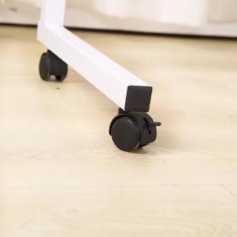 Комп'ютерний приліжковий стіл для ноутбука на колесах з регулюванням висоти 60х40 см Темне дерево (509/4663)