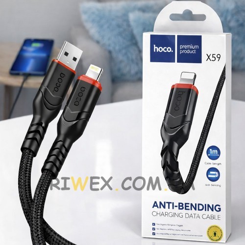 Кабель для заряджання HOCO X59 Lightning Victory 1м 2.4A (206/99159)
