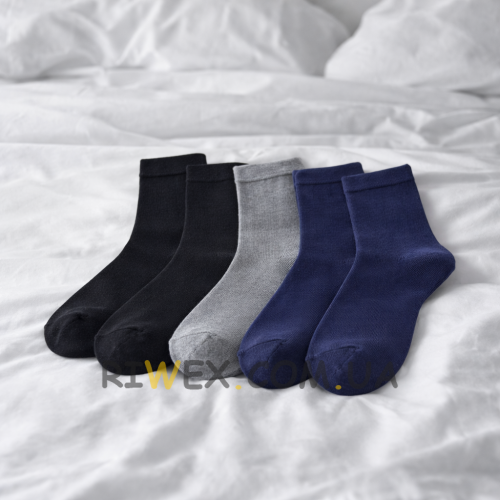 Шкарпетки чоловічі демісезонні (41-45) текстиль 12 шт випадкові кольори