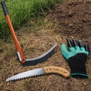 Набір ручних садових інструментів Garden Tools садові рукавиці/складана коса/пила 3 предмети Набір ручних садових інструментів Garden Tools садові рукавиці/складана коса/пила 3 предмети