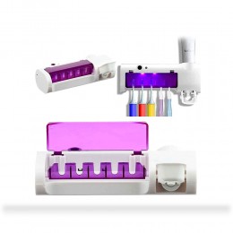 Диспенсер для зубной пасты и держатель зубных щеток с UV стерилизатором BRUSH STERILIZER USB (Х11/0408)
