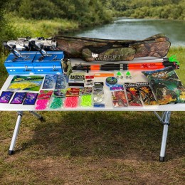 Набір для риболовлі PRO на 30 предметів вудлище 2,1 метри,  Помаранчевий №2