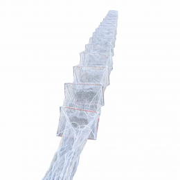 Розкладна раколовка гармошка кордова сітка 16 м 60х40 см осередок 10 мм Білий