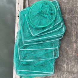 Раскладная раколовка гармошка кордовая сетка 10 м 25х30 см Зеленый