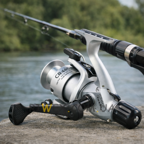 Бесшумная алюминиевая фидерная катушка с системой тормоза для рыбалки Cobra CB440RD 5.1:1 (ЖЯ)