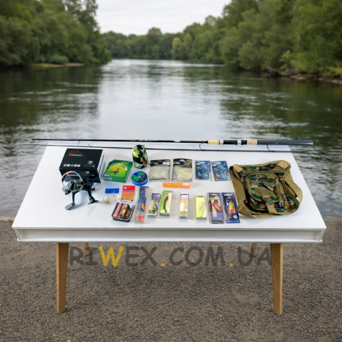 Набір для риболовлі "На хижака" 20 предметів + сумка в подарунок, вудилише 2,7 м №4