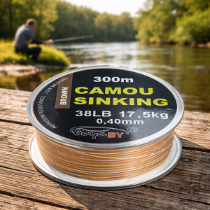 Нейлоновий волосінь для рибалки BoyaBY Camou Sinking 0,4mm 17,5 kg 38LB 300m Бежевий