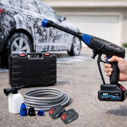 Міні мийка високого тиску MD-11 акумуляторна портативна автомийка 30 бар 1100W 2 батареї кейс (12)