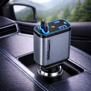 Автомобільний зарядний адаптер 66W USB Type-C Lightning QC3.0 PD з LED проєктором Зоряне небо (527/BA-0411)