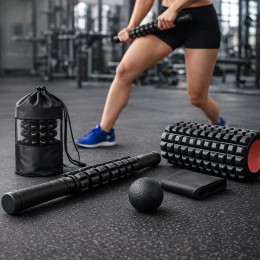 Фітнес набір 4 в 1 для масажу м’язів, йоги, розтяжки та відновлення після тренувань (626/VEN-1412)