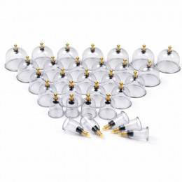 Банки для вакуумного масажу 32 шт з насосом антицелюлітний набір для масажу тіла (626/VEN-1420)