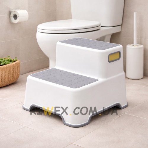 Табурет підставка дитяча сходинка 2 рівні антиковзна для раковини ванни кухні 33х31х23 см(626/VEN-1403-С45/2)