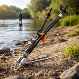 Телескопічна підставка для вудилища 2,1 м Чорний