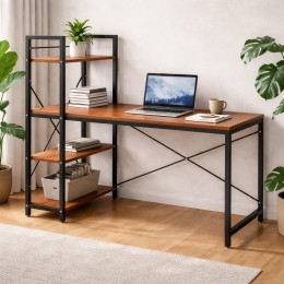 Комп'ютерний стіл Лофт 120х60 з полицями металевий каркас ДСП(626/SAM-011-С45/2)