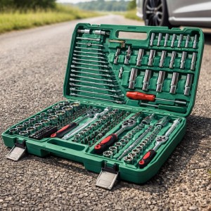 Універсальний автомобільний набір інструментів 216 предм. Tools тріскачки головки біті в кейсі (626/216PC-C34)