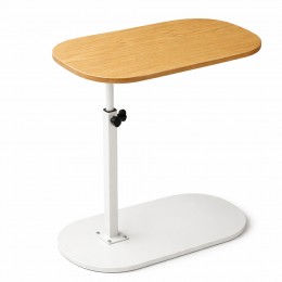 Приставной С-образный журнальный столик трансформер, высота 45-80см, Светлое дерево(626/VEN-1397-С45/2)