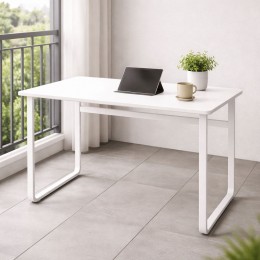 Компьютерный письменный стол 90x70 см универсальный прямоугольный компактный, Белый (626/VEN-1396)